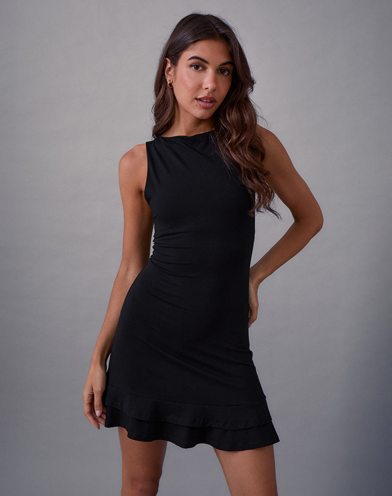 Imagen de Opaline Mini Vestido sin espalda en Negro