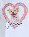 Blanco con estampado de mascota Gemini Motel
