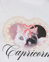 Blanco con estampado de mascotas Motel Capricornio