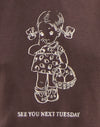 Caoba profundo con estampado See You Next Tuesday