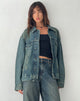imagen de Oversized Denim Jacket in Brown Blue Acid