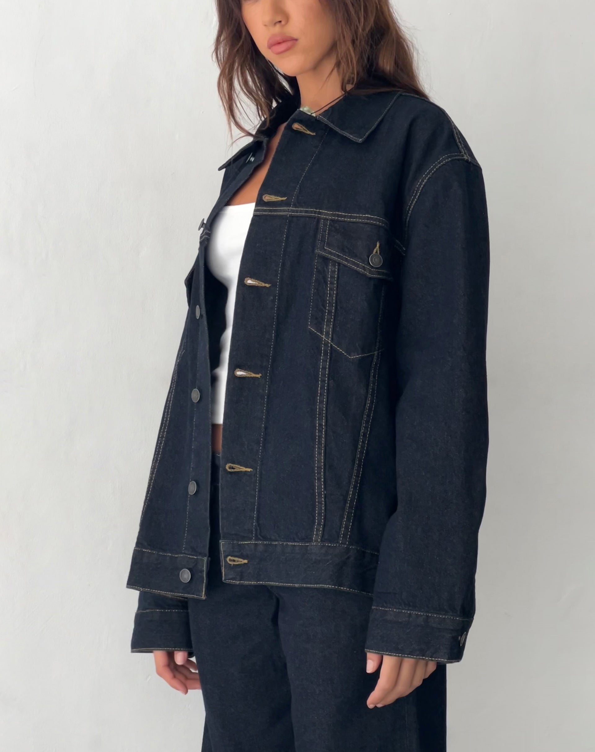imagen de Oversized Denim Jacket in Indigo