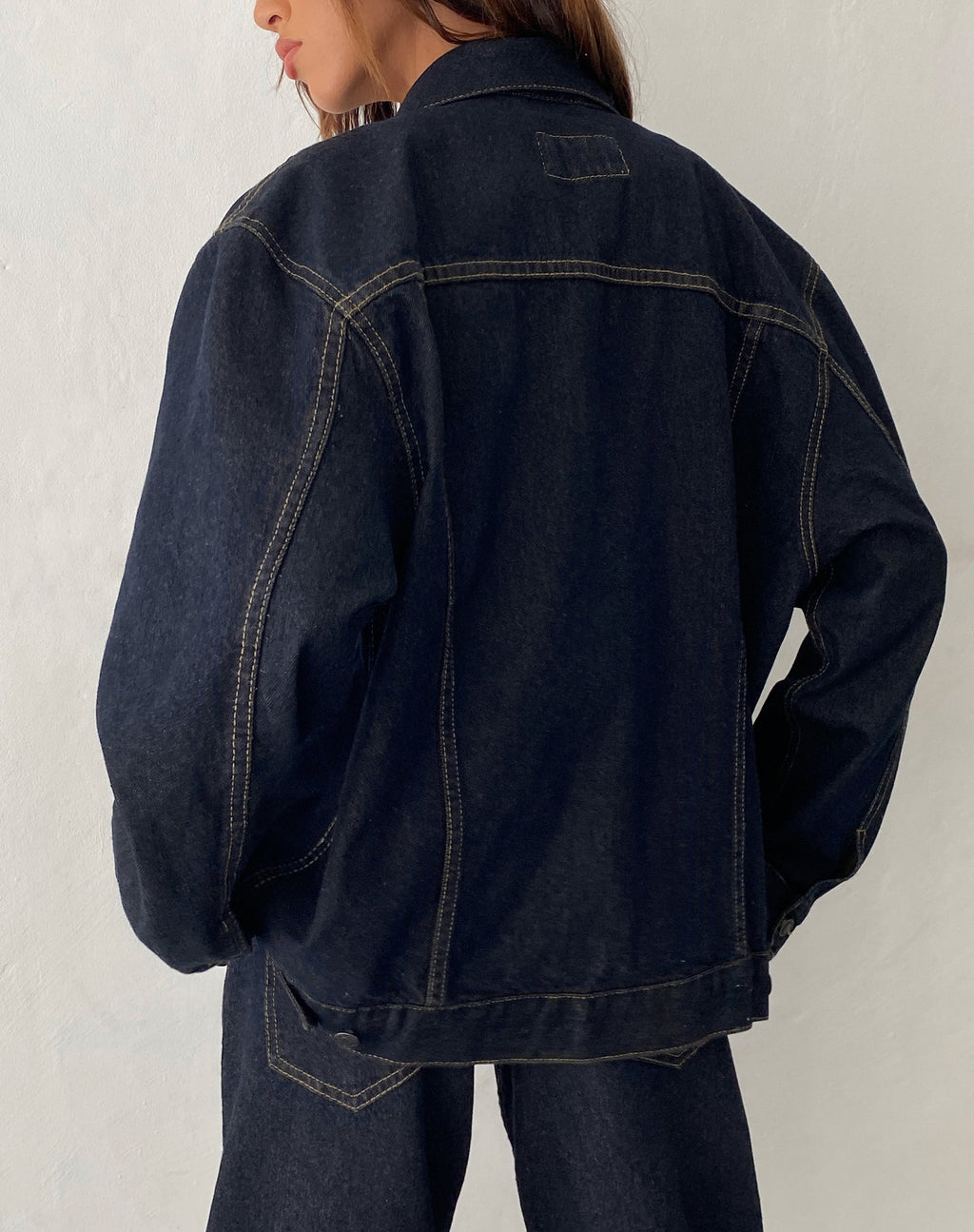 Chaqueta vaquera oversize en índigo