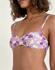 Imagen del sujetador de bikini Pali en naranja floral brillante y morado