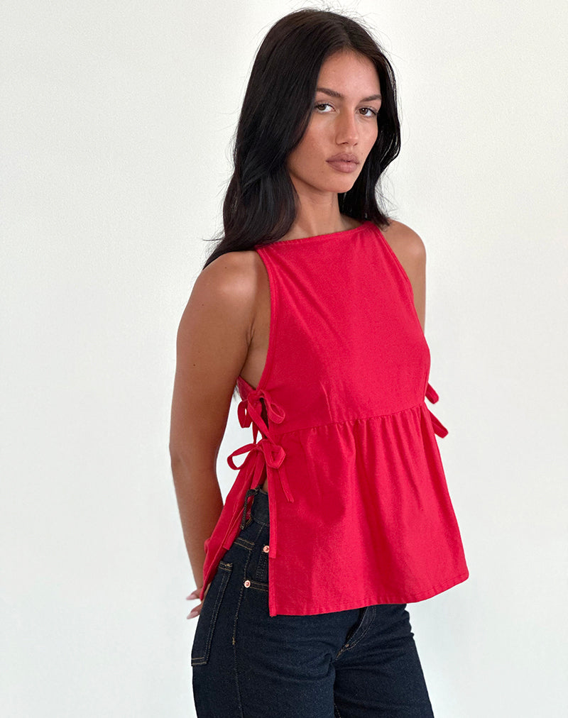 Imagen de Palsi Tie Side Top sin mangas en Tango Rojo