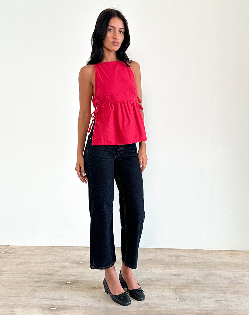 Imagen de Palsi Tie Side Top sin mangas en Tango Rojo