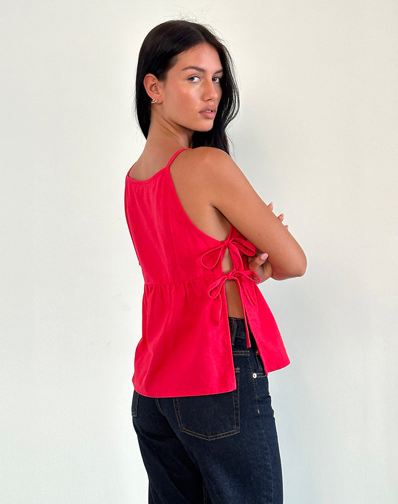 Imagen de Palsi Tie Side Top sin mangas en Tango Rojo
