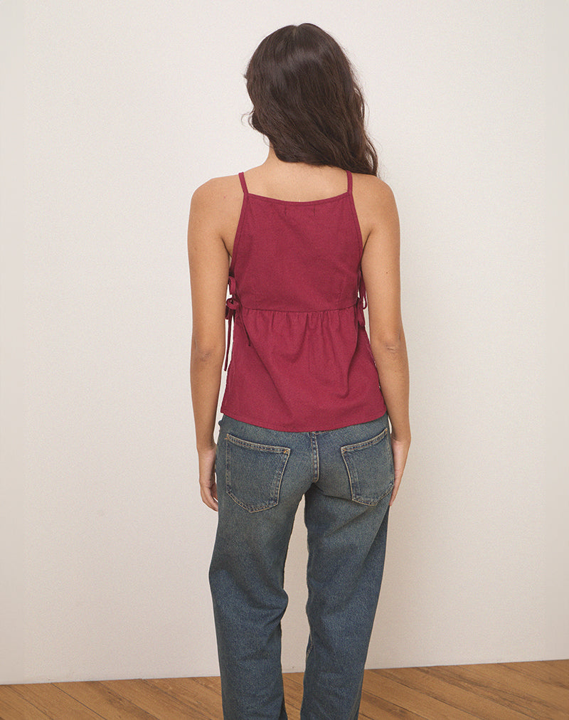 Imagen de Palsi Tie Side Top en Borgoña