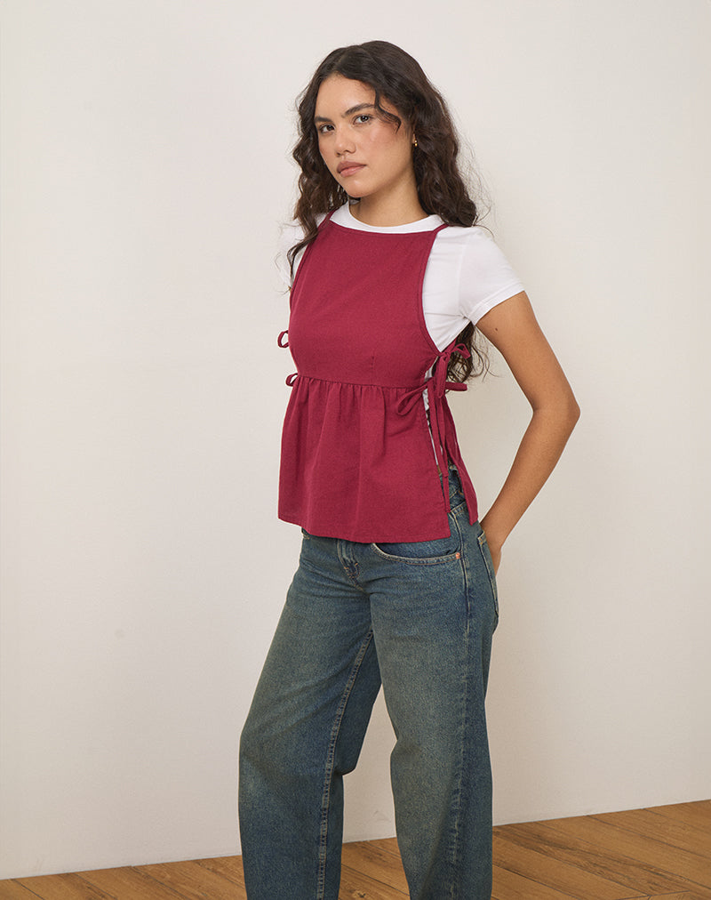 Imagen de Palsi Tie Side Top en Borgoña