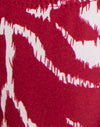 Rojo cebra con cuentas