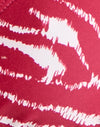 Rojo cebra con cuentas