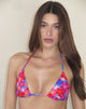 Imagen del sujetador de bikini Pami en flor difuminada azul y rosa