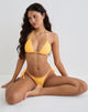 Imagen del sujetador de bikini Pami naranja claro con tachuelas