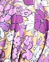 Floral brillante naranja y morado