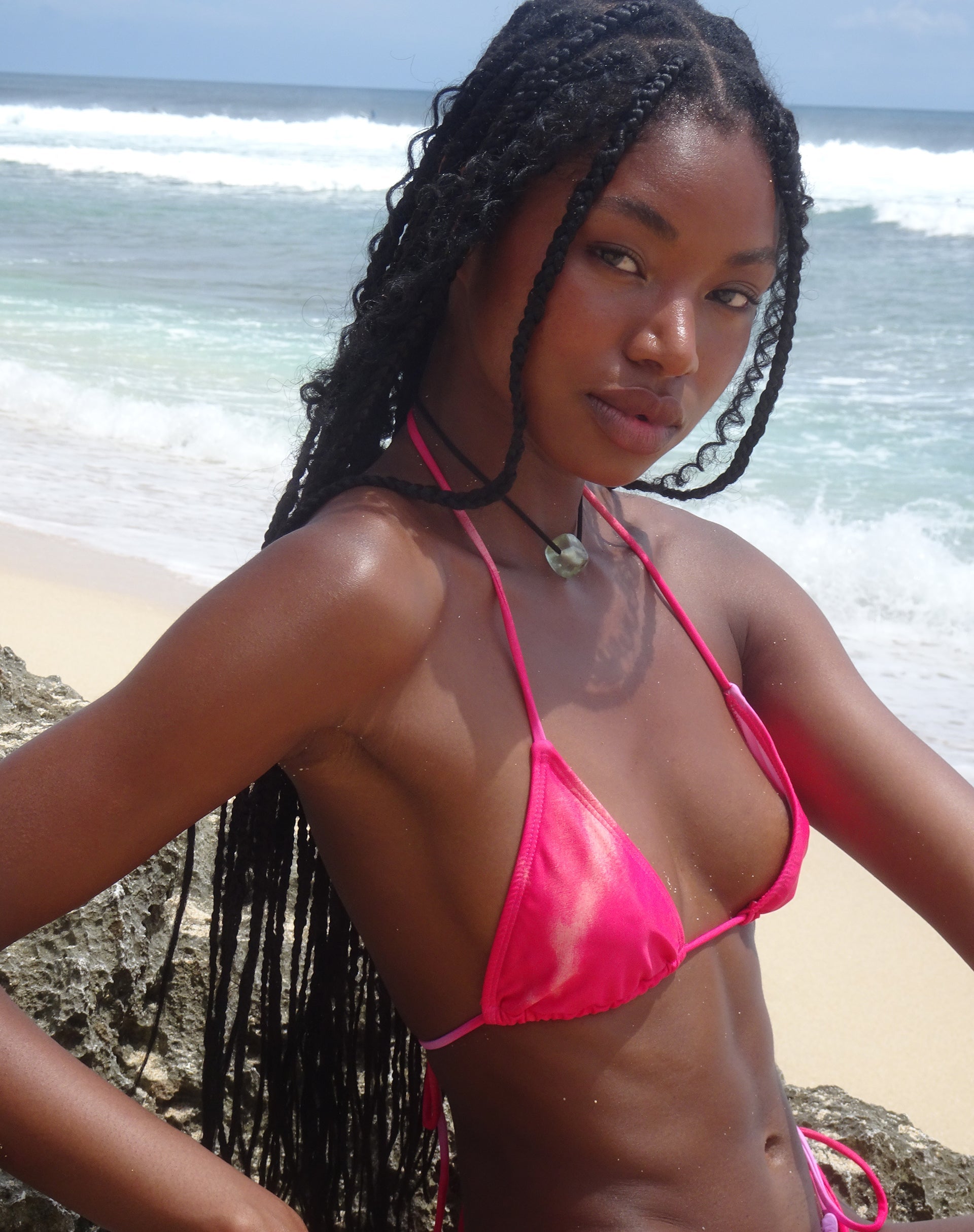 Imagen del sujetador de bikini Pami en rosa acuarela