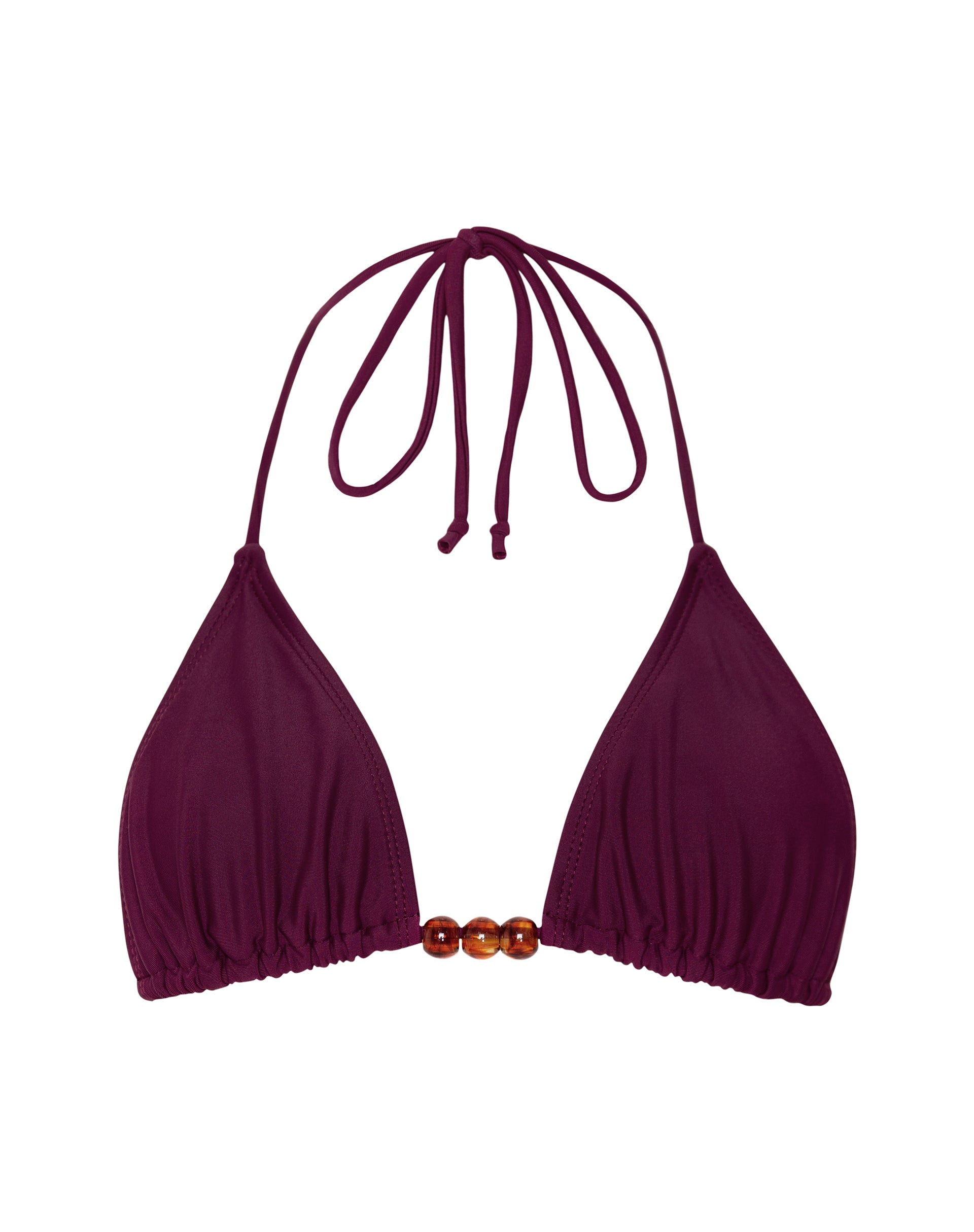 Imagen del sujetador de bikini Pami Beaded en burdeos