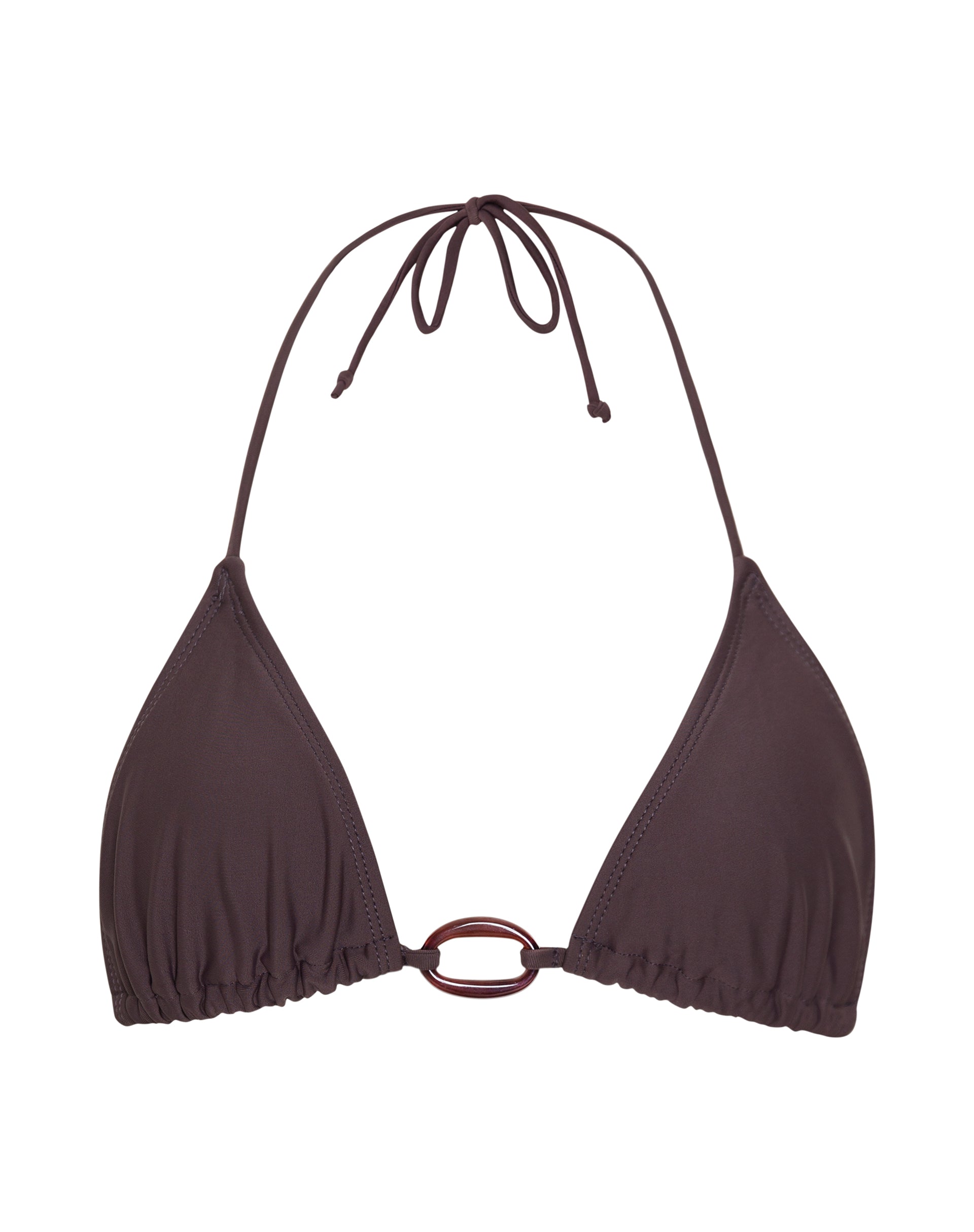 Imagen del sujetador de bikini Pami Beaded en color café