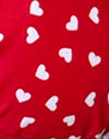  Rojo con corazones blancos