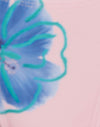 Flor de acuarela rosa y azul