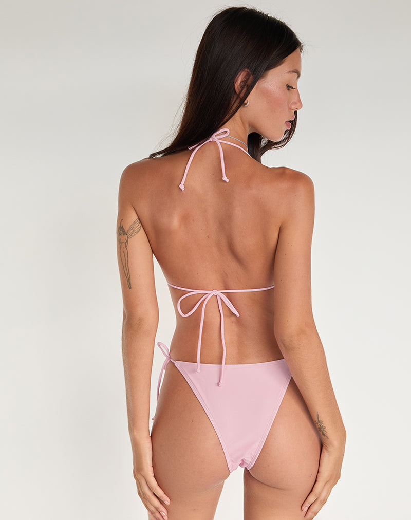 Imagen del sujetador de bikini Pami en flor de acuarela rosa y azul