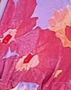 Floral festivo rosa con encuadernación lila