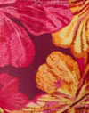 Sketch Hibiscus Borgoña con Lazos de Contraste