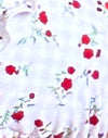 Rojo Floral Beige Guinga con Volantes