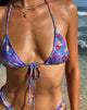 Imagen del sujetador de bikini Pamita en color morado lavado floral