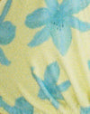 Flor pintada de amarillo