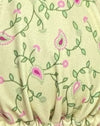 Paisley amarillo con ribete rosa