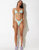 Braguita de bikini Farida en Ditsy Flower azul lima