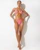 imagen de la braguita de bikini Leyna en rizo rosa
