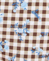 Floral Gingham Marrón