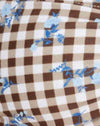 Floral Gingham Marrón