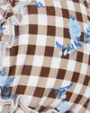 Floral Gingham Marrón