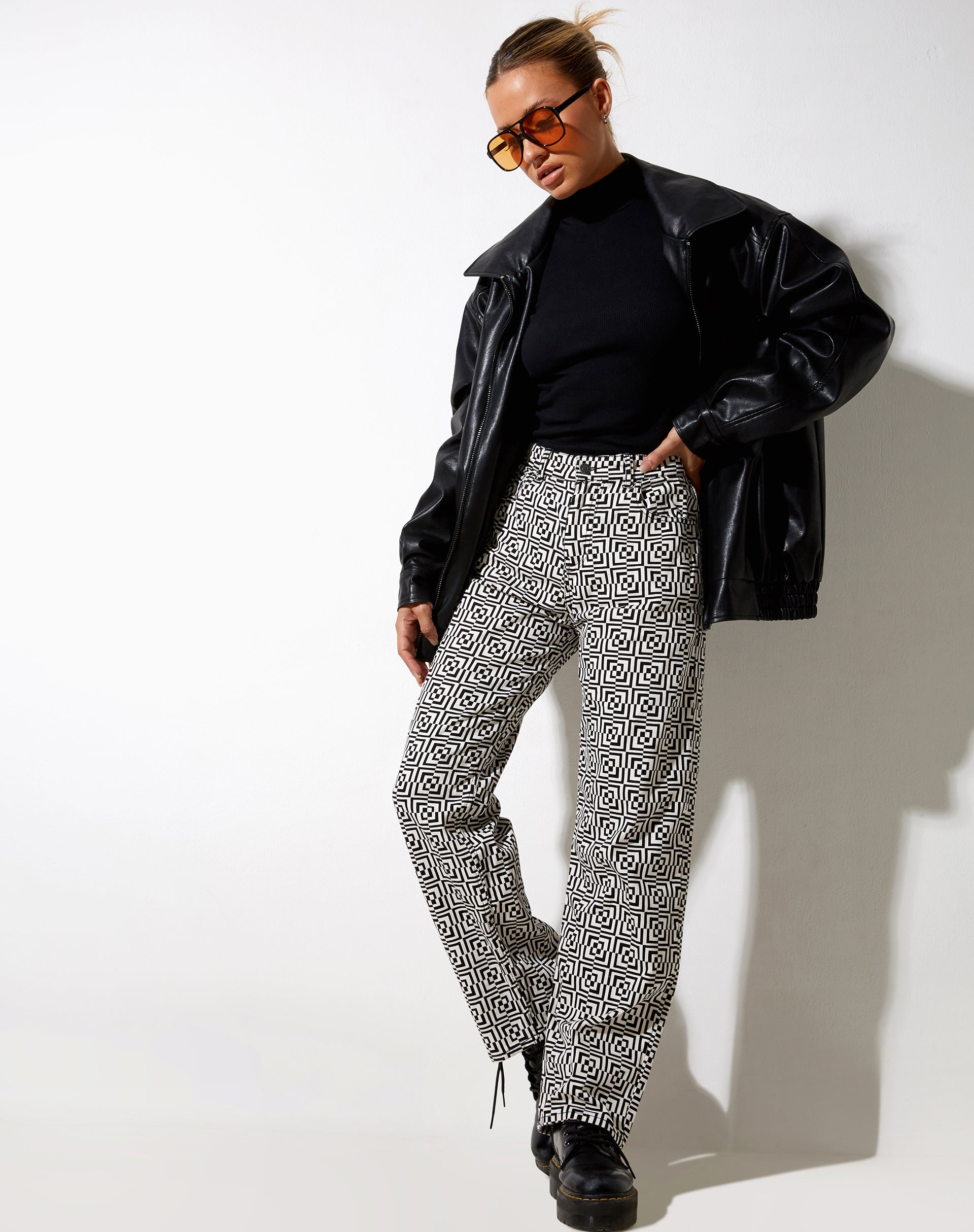 Imagen de Parallel Jeans en Optic Square Blanco y Negro