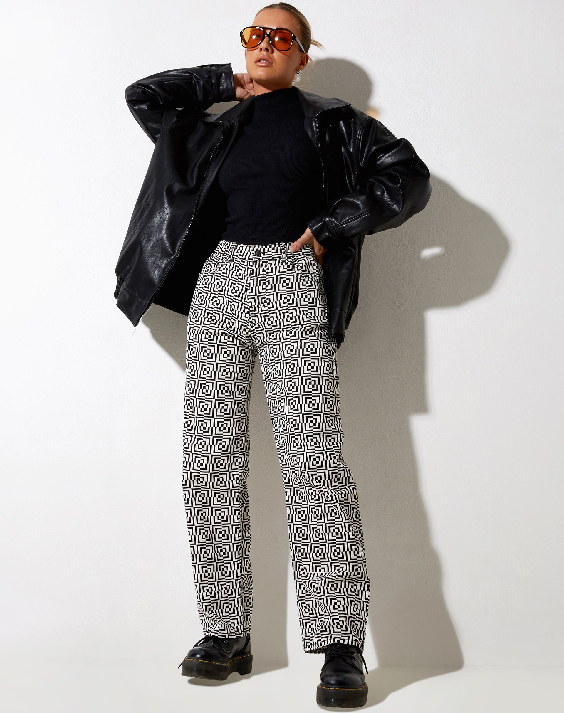 Imagen de Parallel Jeans en Optic Square Blanco y Negro