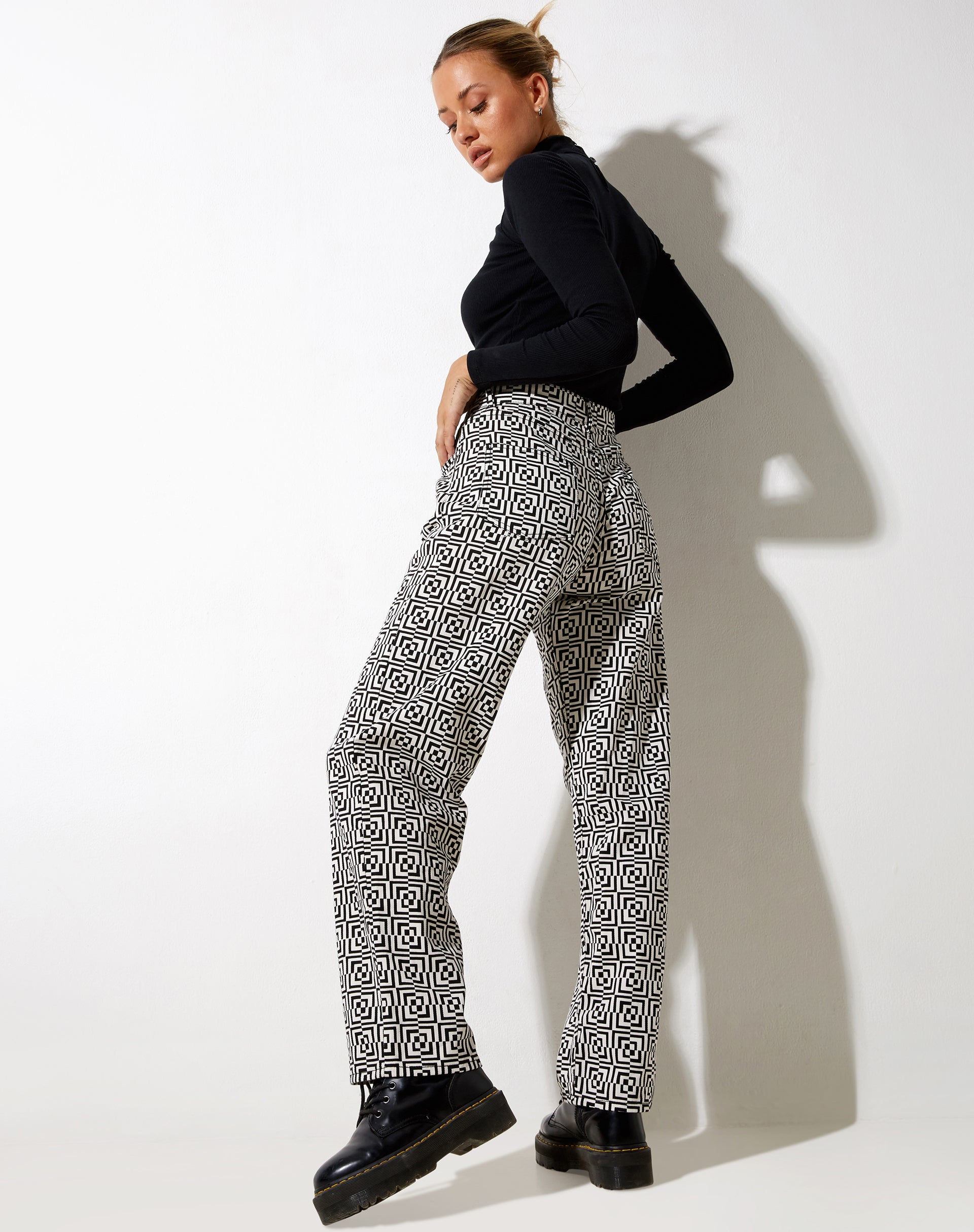 Imagen de Parallel Jeans en Optic Square Blanco y Negro