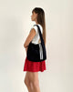 Image of Bolso de lona Pardi en negro con raya blanca