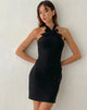 Imagen de Parvat Minivestido con lazo y cuello alto