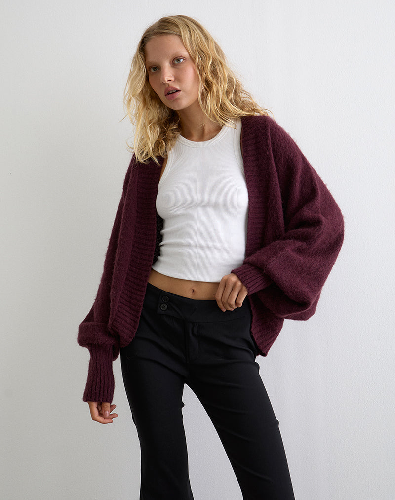 Chaqueta Pasha Shrug en cerezo oscuro