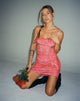 Vestido Pavela Bodycon Rojo Pétalo de Rosa