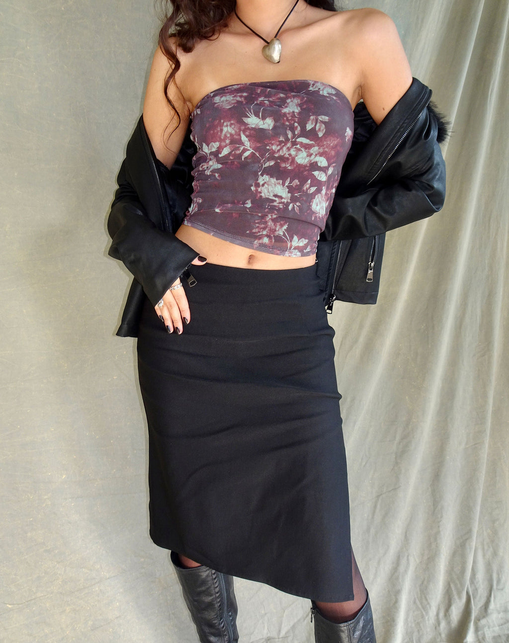 Peggy Bandeau Top en Floral Botánico Marrón