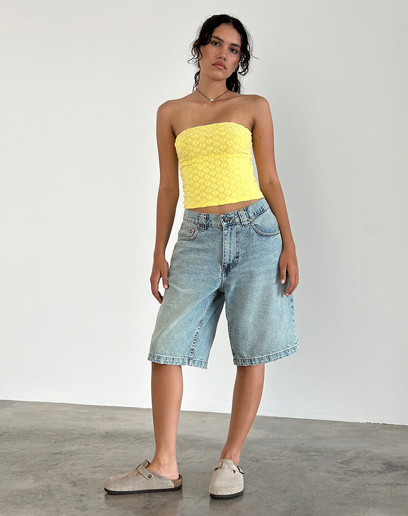 Imagen de Peggy Top en Terry Amarillo Mini Floral