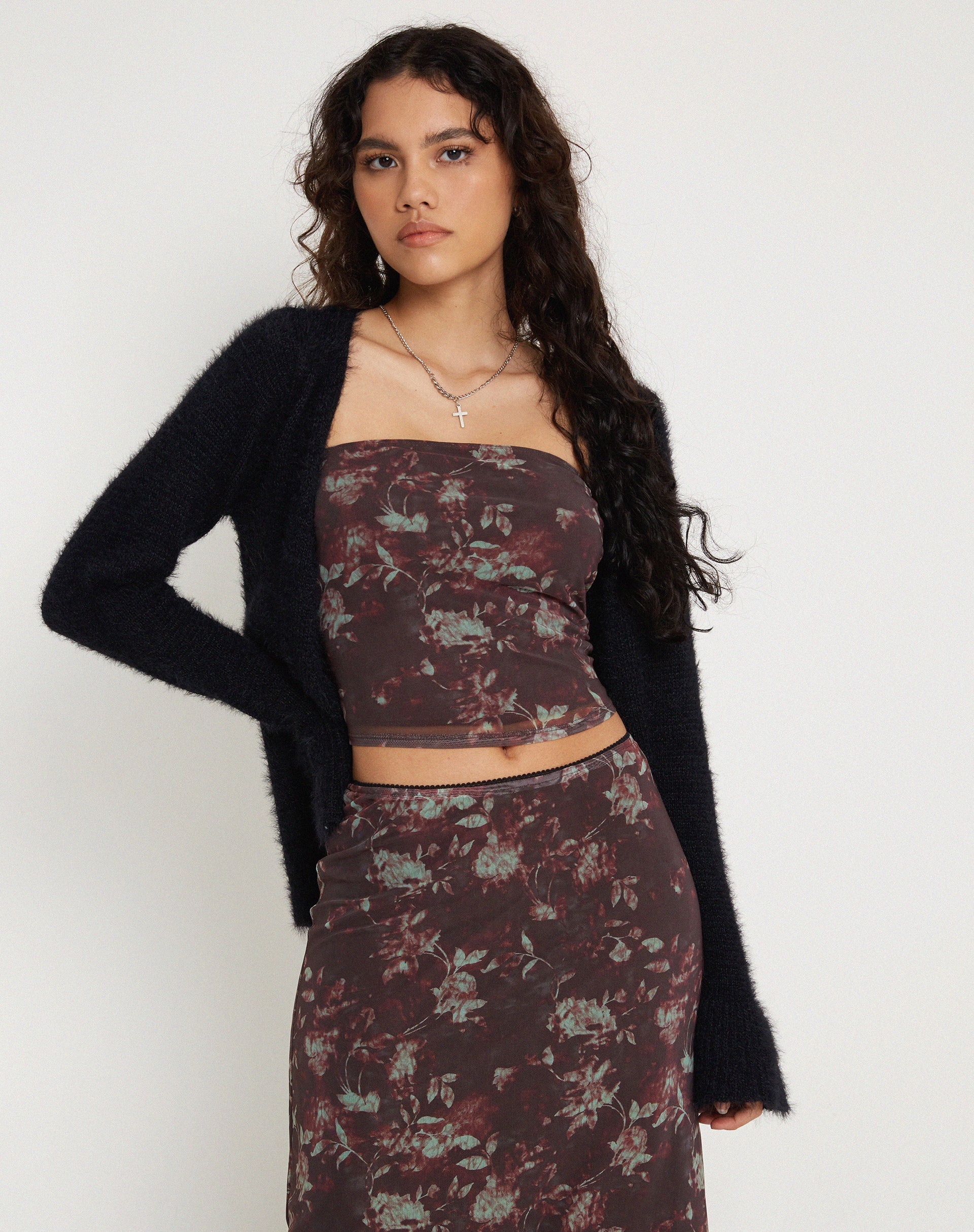 imagen de Lassie Maxi Skirt en Botanical Floral Marrón