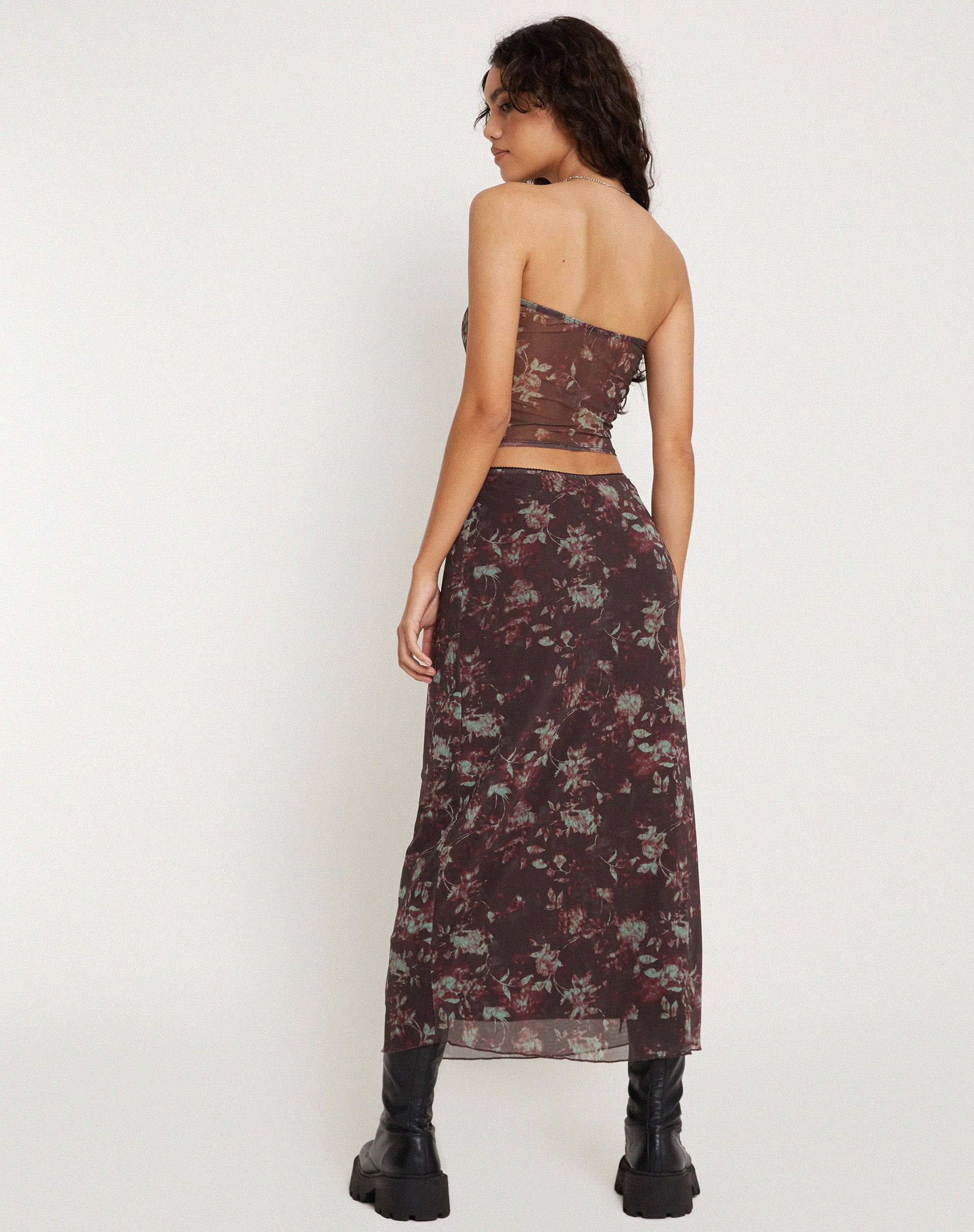 imagen de Lassie Maxi Skirt en Botanical Floral Marrón