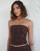 Imagen de Peggy Top en Hibiscus Terry Marrón