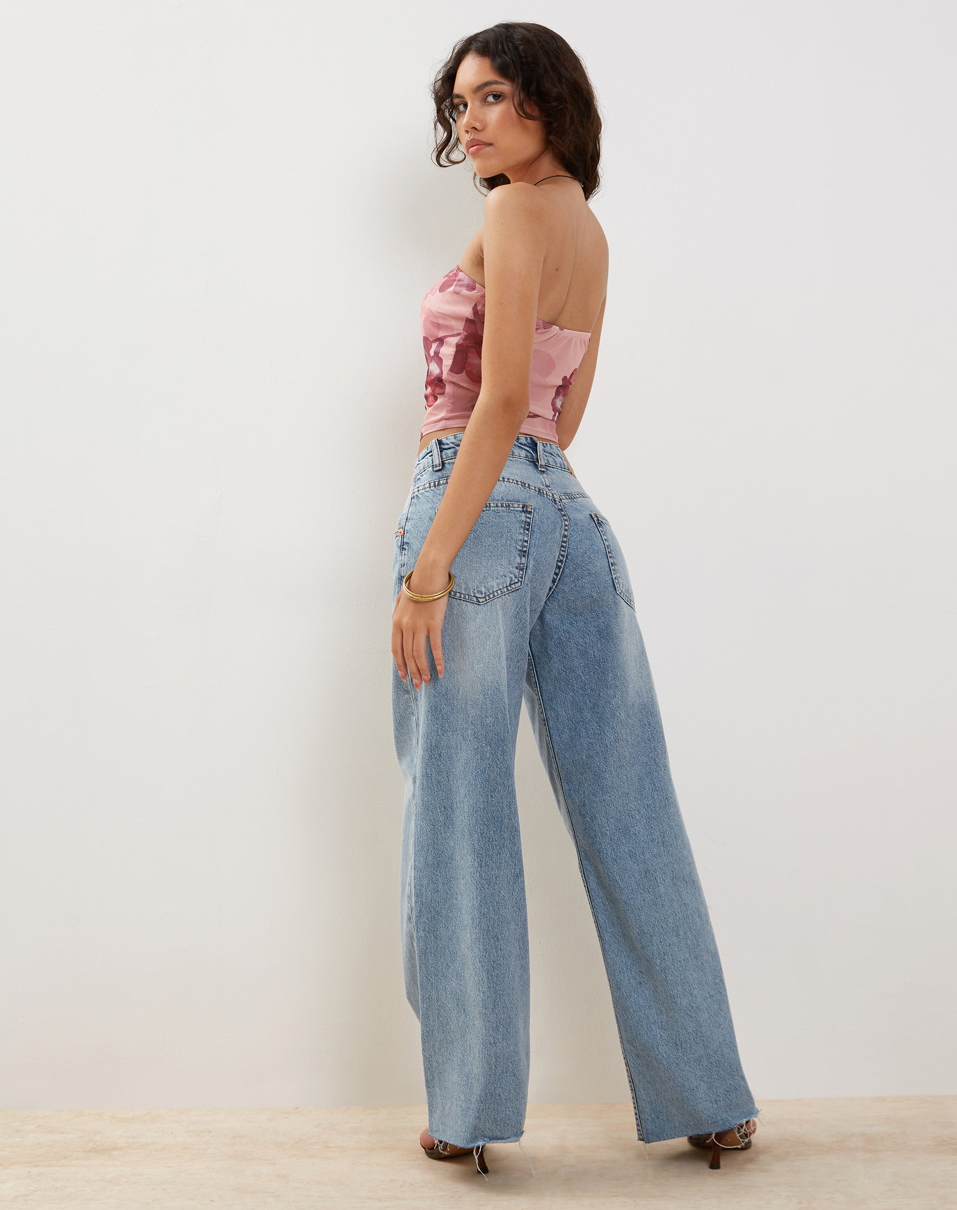 imagen de Peggy Bandeau Top en Watercolour Floral Blush
