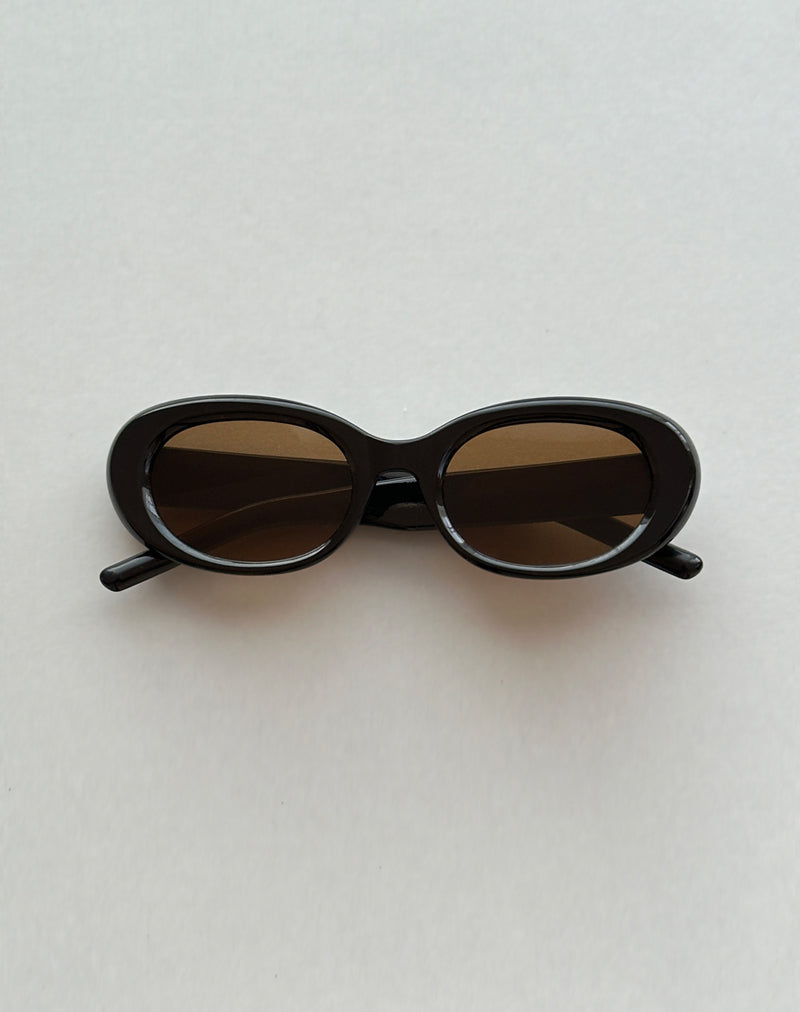 Gafas de sol ovaladas Pido en negro con estrellas