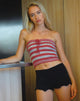 imagen de Pihla Tube Top a rayas rojas y grises
